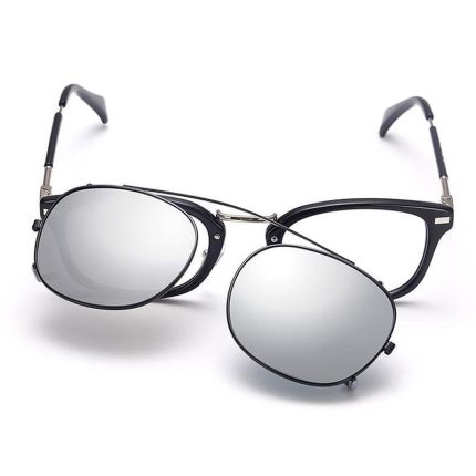 New Fashion Polarized Myopia Clip On Sunglasses Unisex Men Women nearsighted Clips Lens Stainless Steel Frame