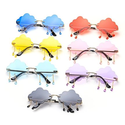 Fashionable Cloud Tassel Rimless Sunglasses Retro Steampunk Sunglasses