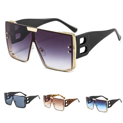 Fashion Retro Oversized Letter B Large Sunglasses for Women Men Vintage Classic Glasses